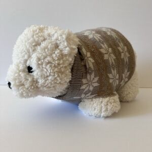 Pottery Barn Parker Polar Bear Shaped Pillow w/ Sweater